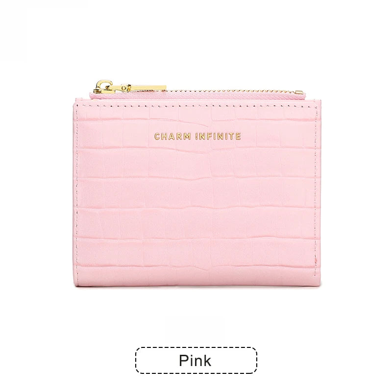 women's short wallet crocodile soft skin purse