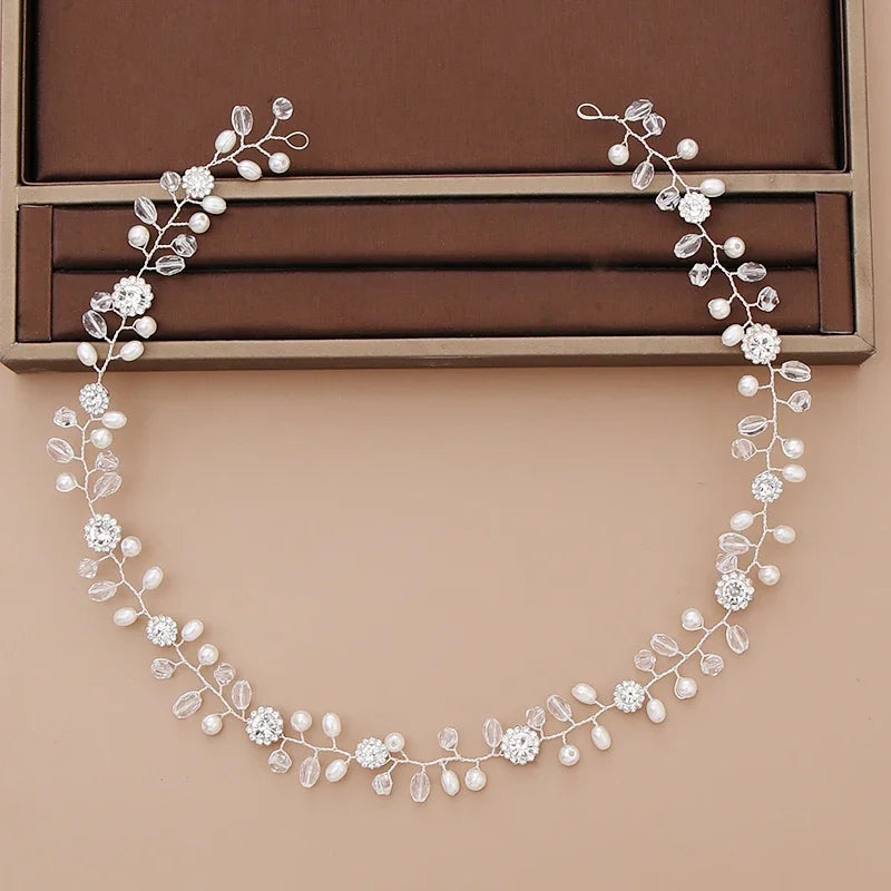 Bridal Pearl Headband Wedding Hair Accessories