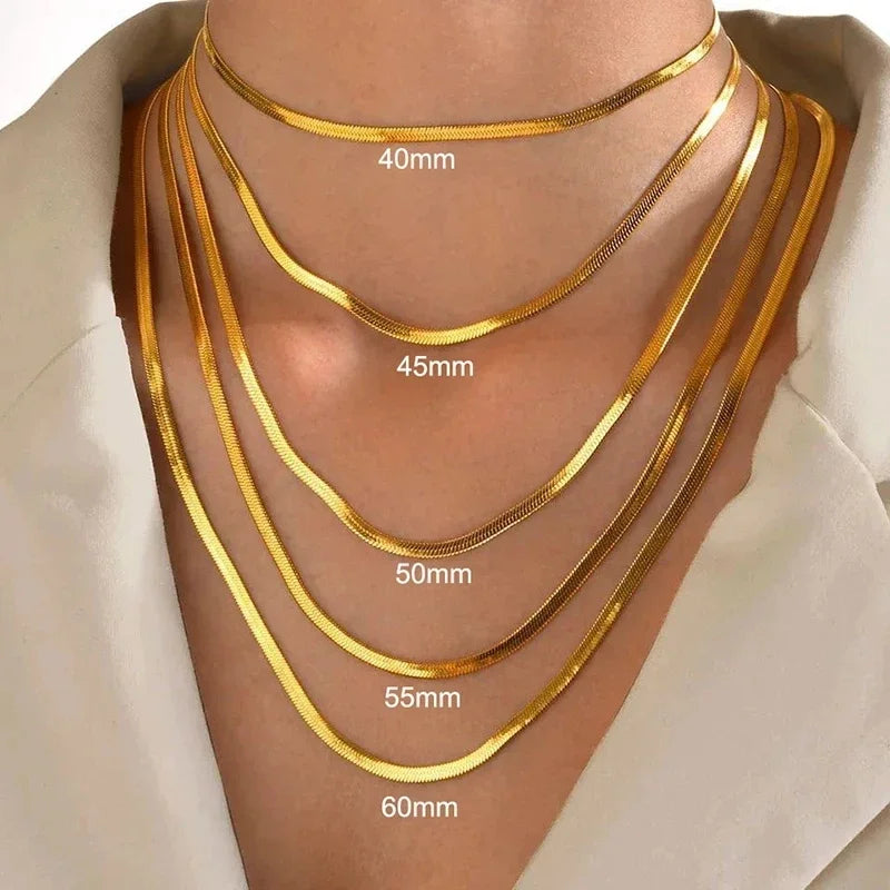 925 sterling silver Gold Snake Chain