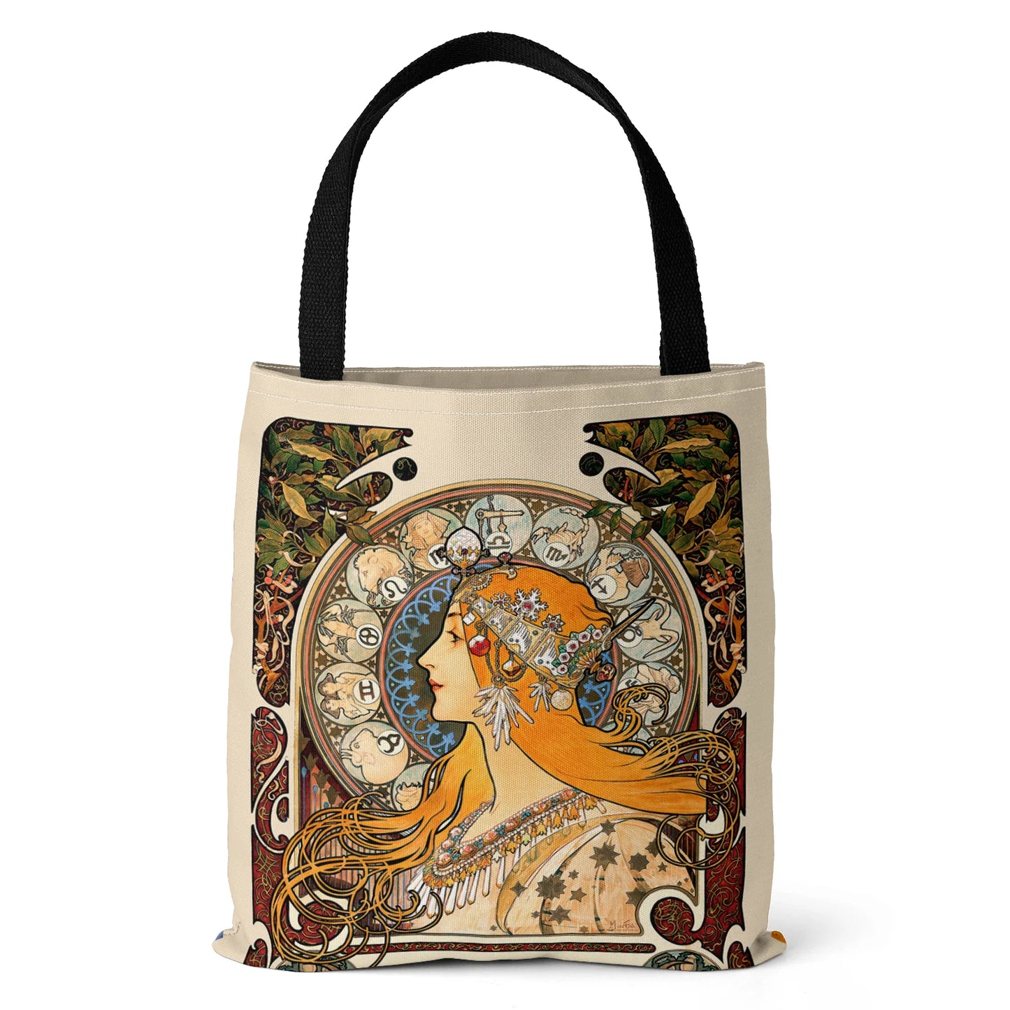 Mucha Series Digital Printed Canvas Bag