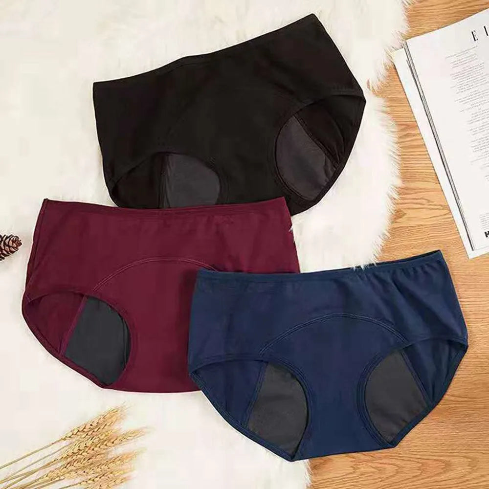 Women's cotton briefs Low Waist Physiological Period Underwear