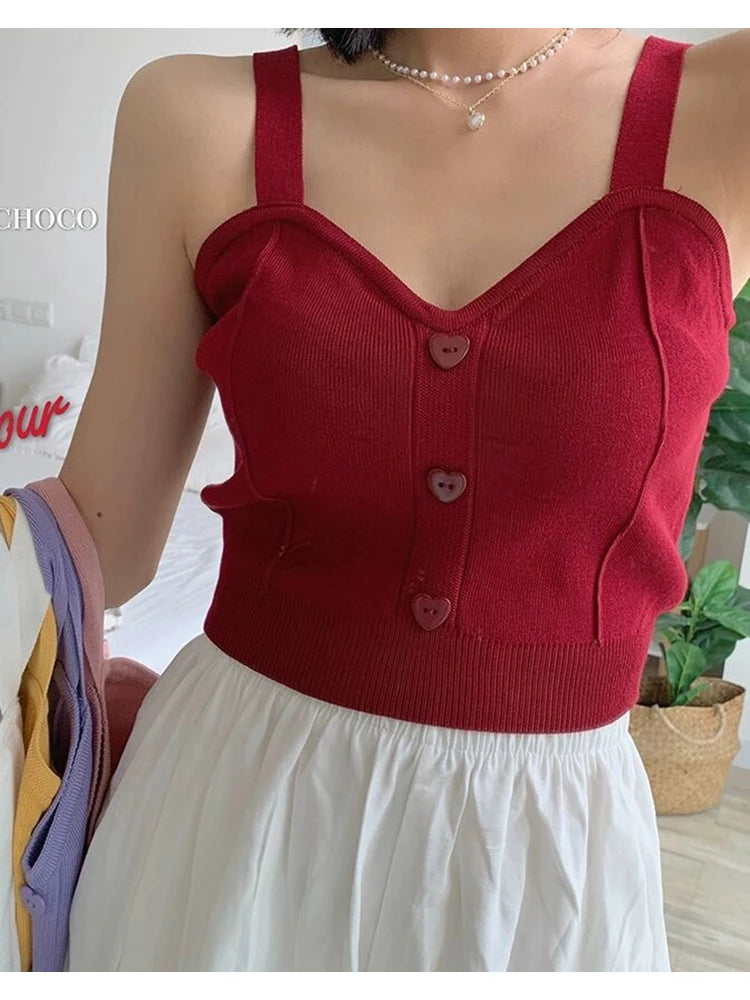V-Neck Sleeveless Straps Tops