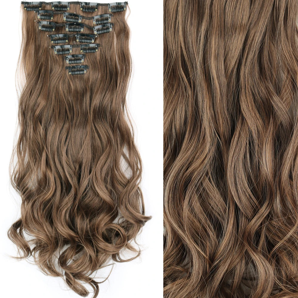 7Pcs/Set 16 Clips Hair Extension