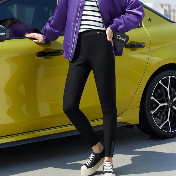 Minimalist Winter Leggings Solid Warm Ankle