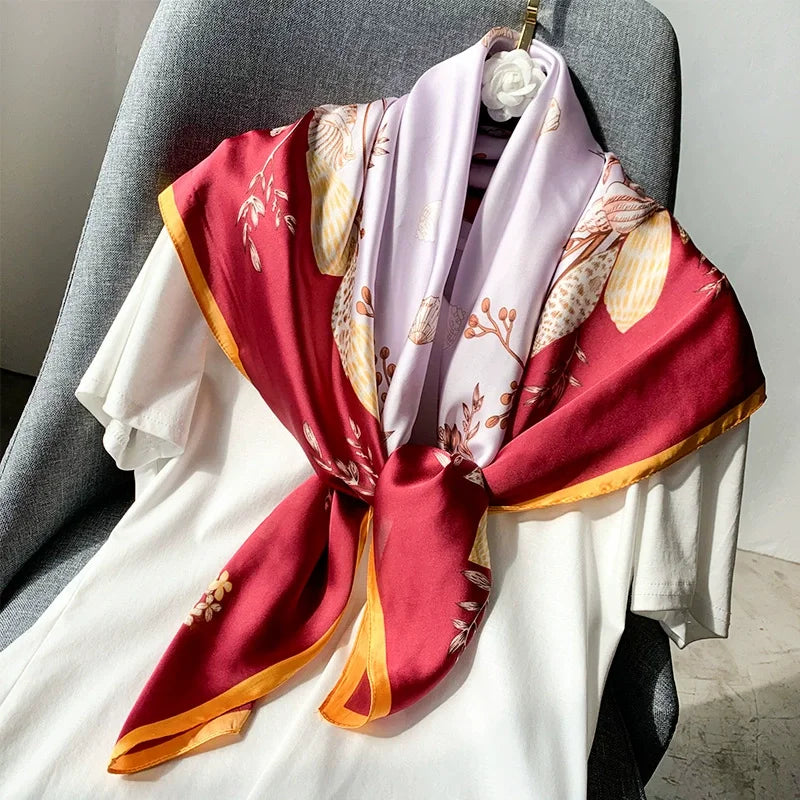 90*90cm Women Scarf Silk