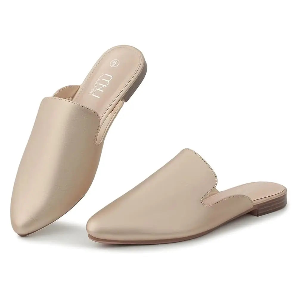 Suede Leather Slip-On Mules shoes