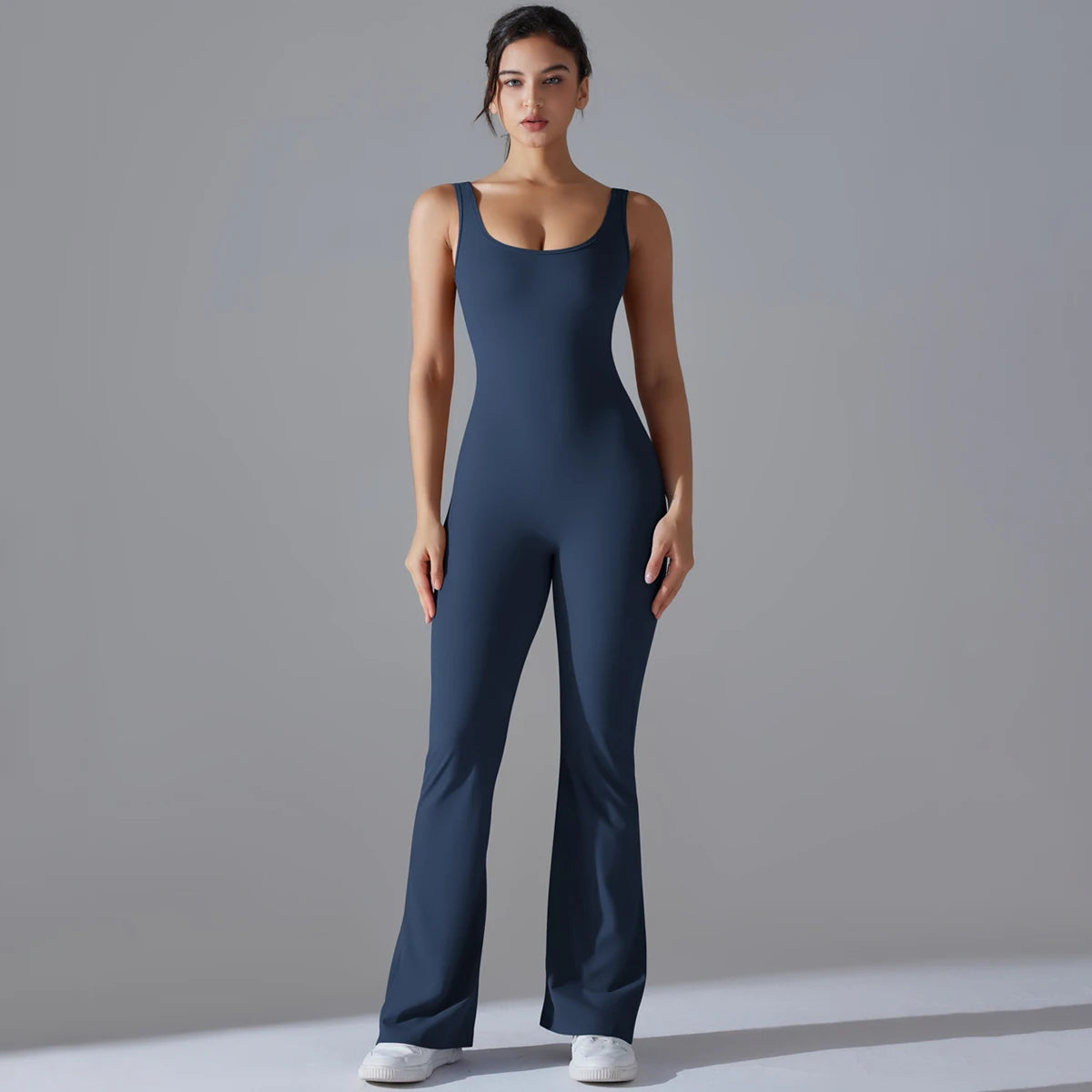 Sexy Back V Jumpsuit Gym Set Women