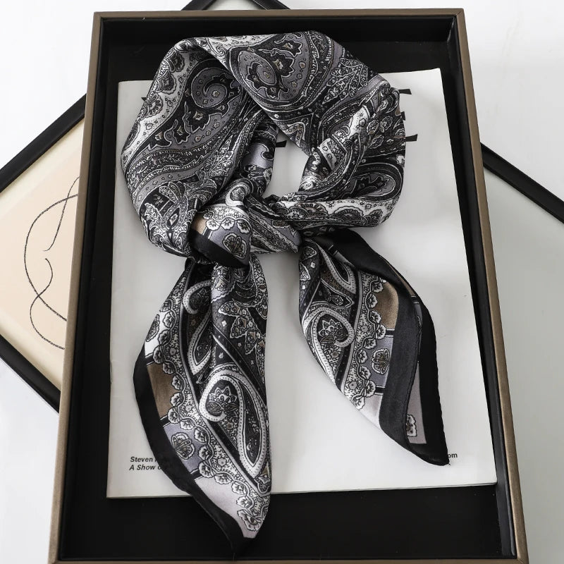 70X70cmPrinted Women's Scarf Pashmina Silk Scarf