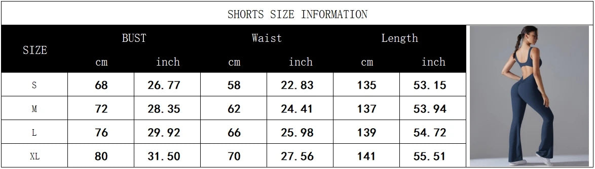 Sexy Back V Jumpsuit Gym Set Women