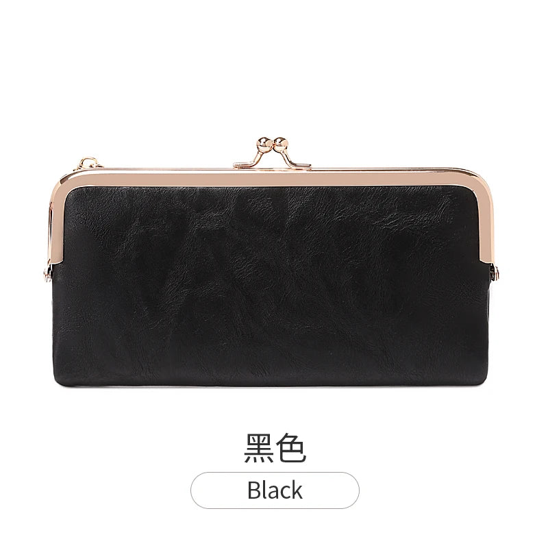 Solid Color Multi Functional Long Wallet