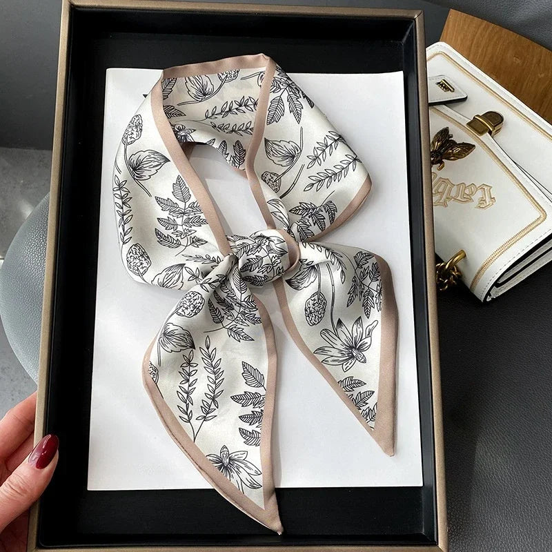 Fashion Print Hair Ribbon Scarf