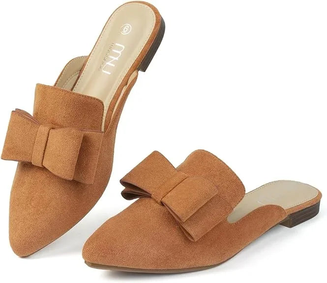 Suede Leather Slip-On Mules shoes