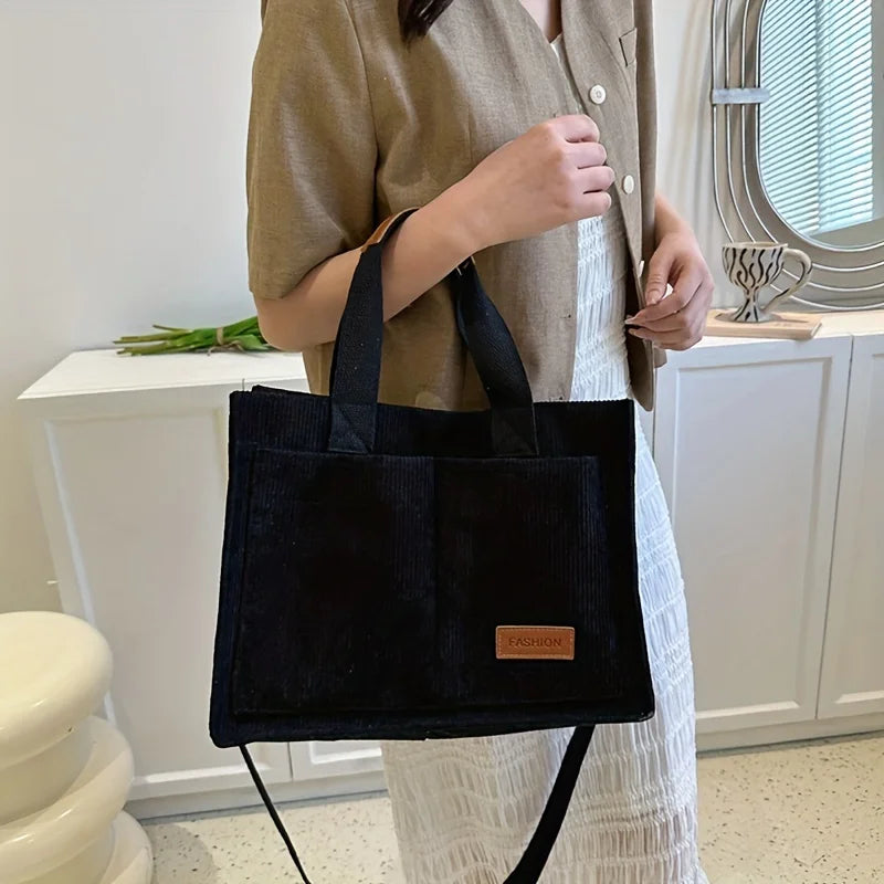 Women's Corduroy Tote Bag