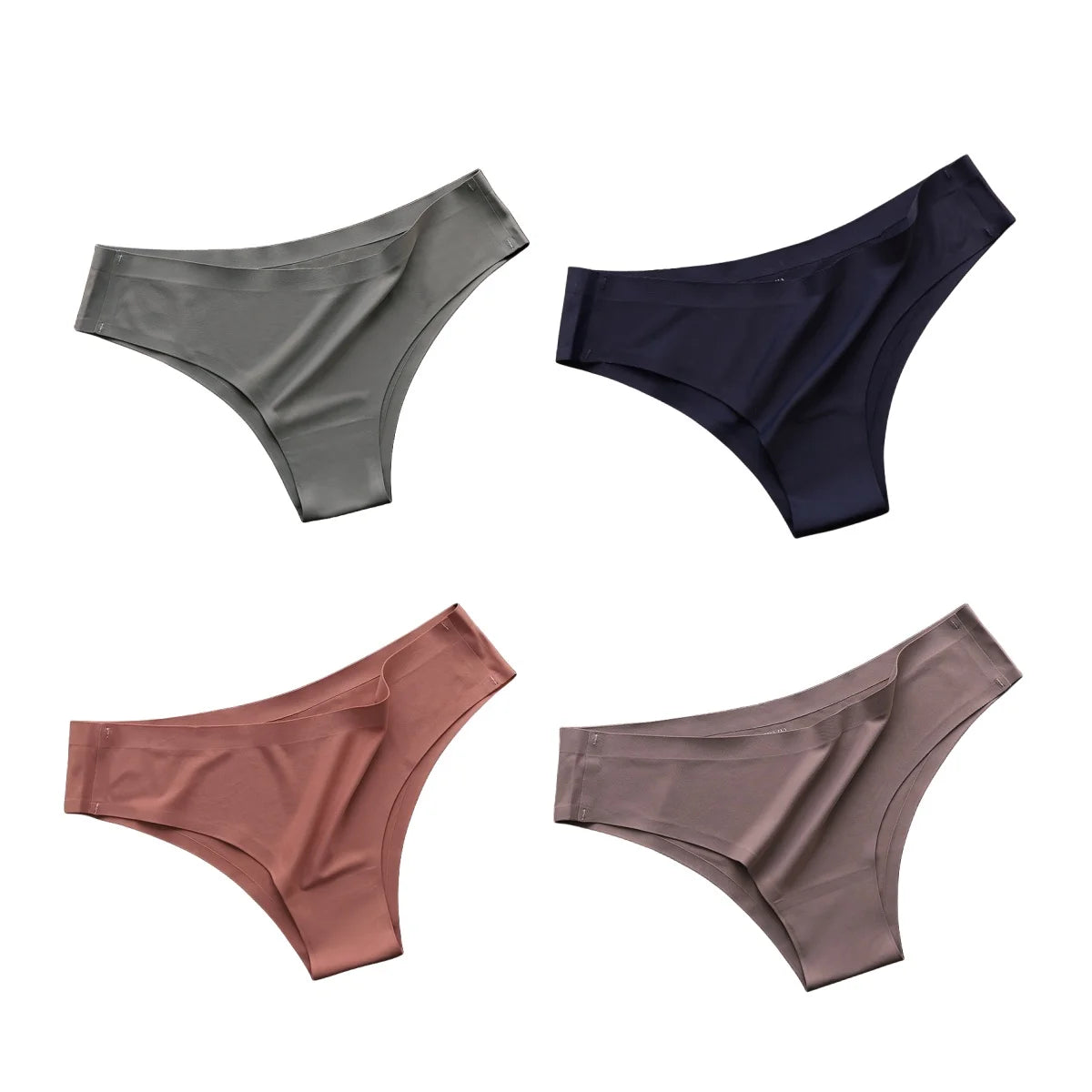 4PCS/Set Seamless Panties Ice Silk