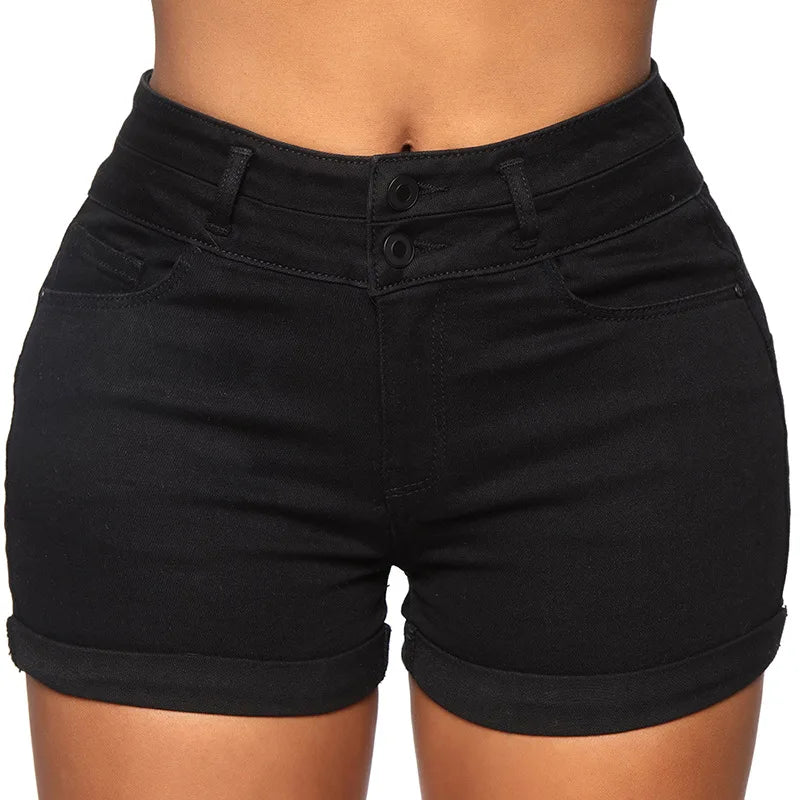 High Waist Jean Shorts Woman