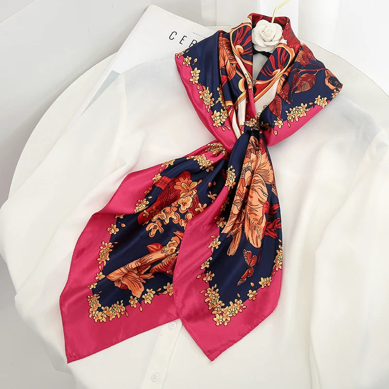 Silk Satin Square Scarf