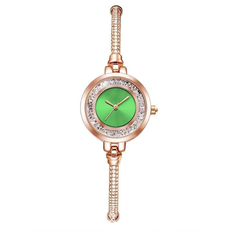 Women's Wristwatch Gold Bracelet Small Dial Elegant Watch