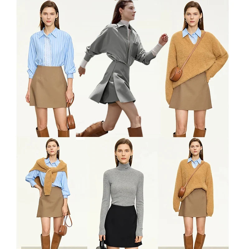 Minimalist Casual Shorts Skirts