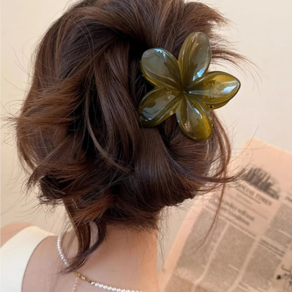 Brown Beige Lightweight Plastic Hair Clips
