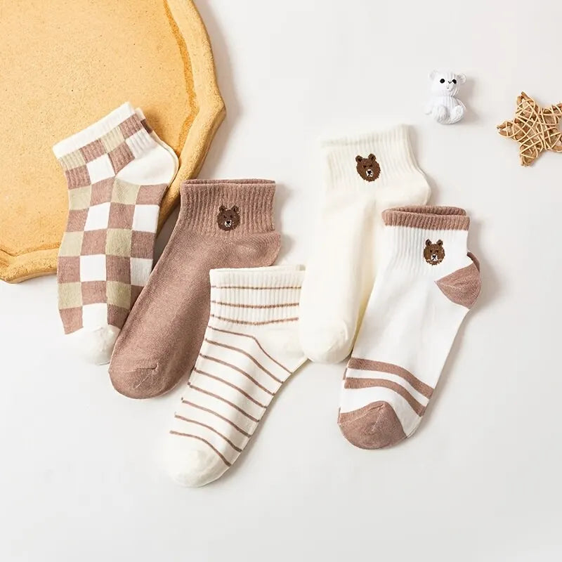 Teddy Bear Ankle Socks