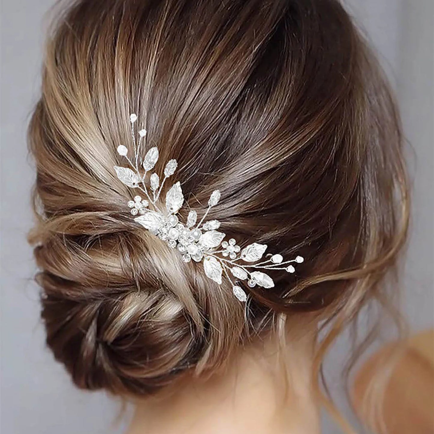 Crystal Pearl Hair Comb Clip Pin