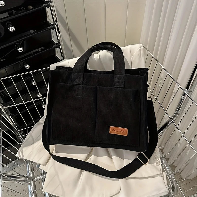 Women's Corduroy Tote Bag