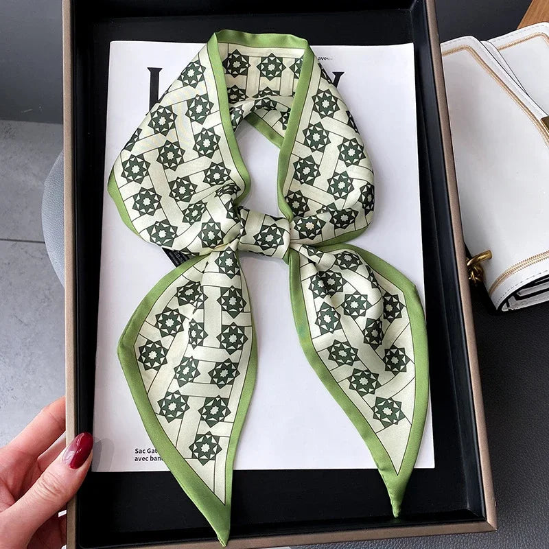 Fashion Print Hair Ribbon Scarf