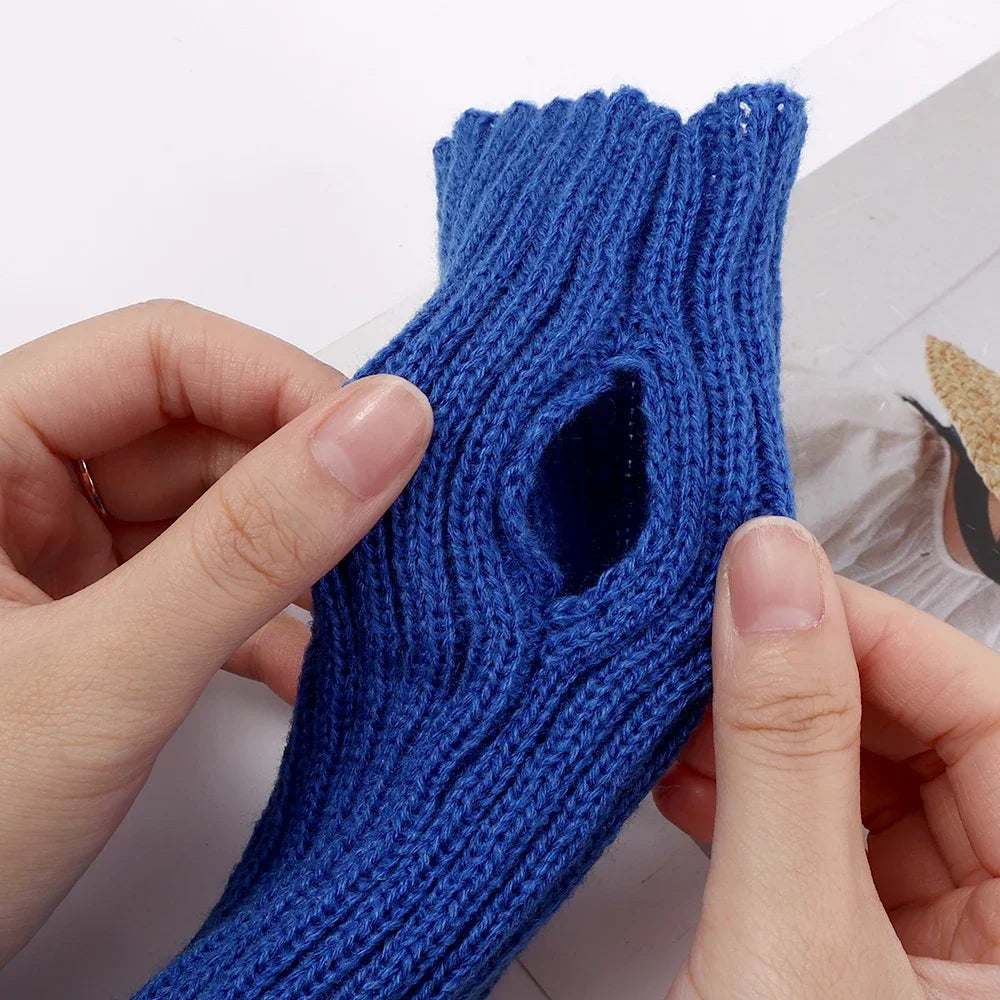 Knitted Arm Warmer Long Fingerless Gloves