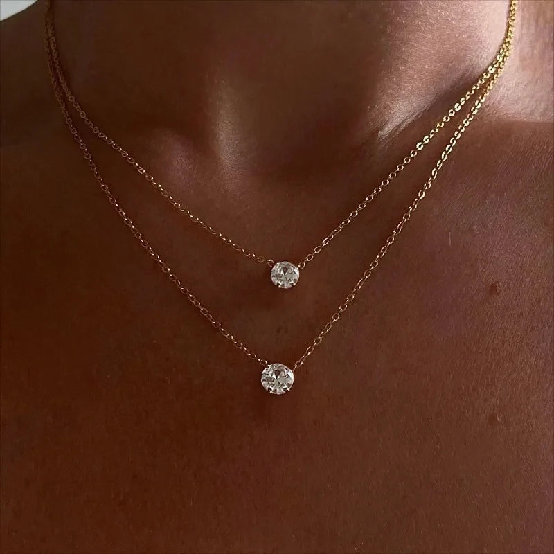 Original 3CT 1CT 2CT Moissanite Necklace
