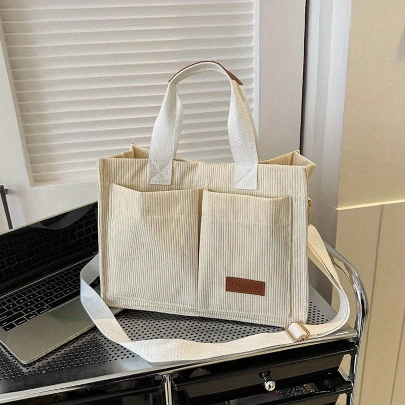 Women's Corduroy Tote Bag