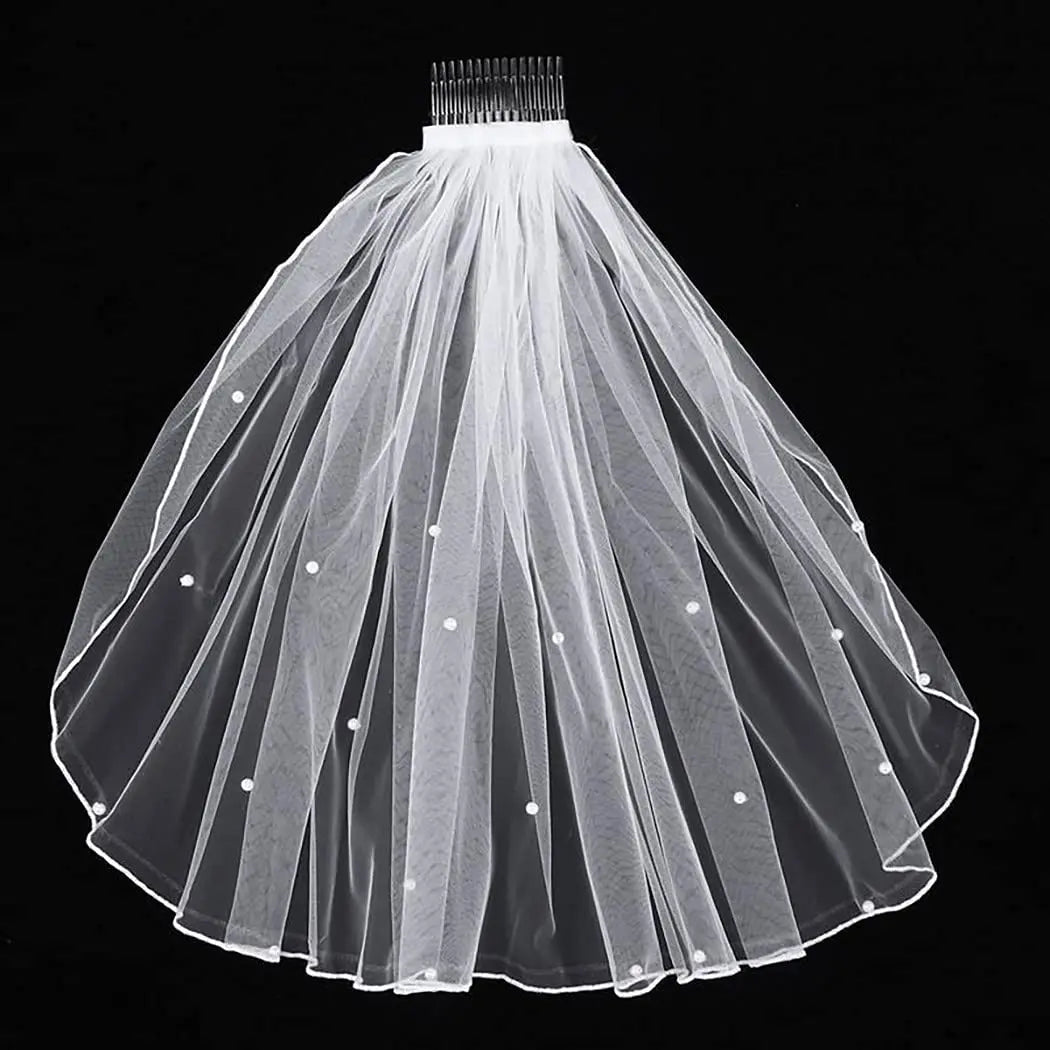 Crystal Bridal Veils Short 1 Tier Accessories