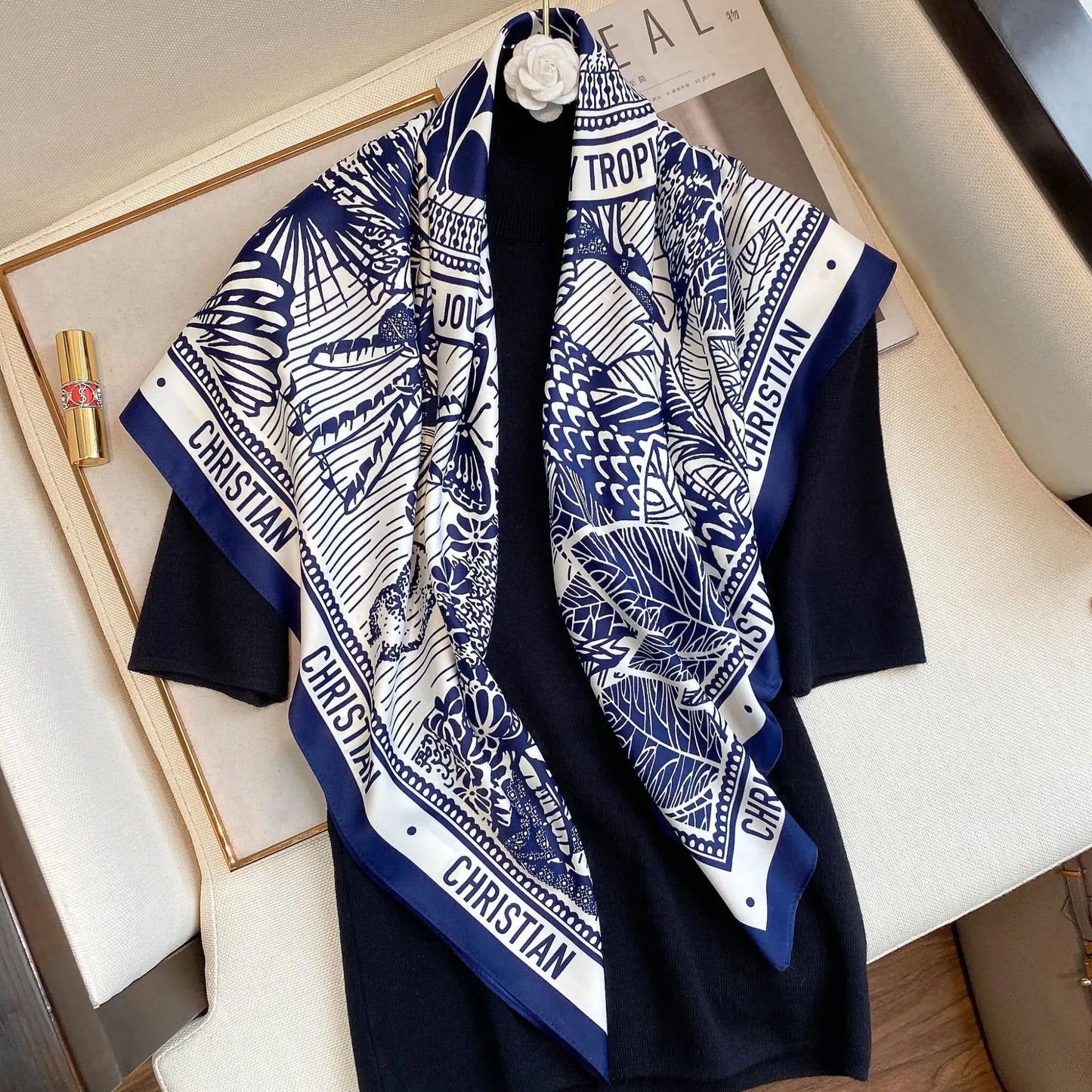90*90cm Women Scarf Silk