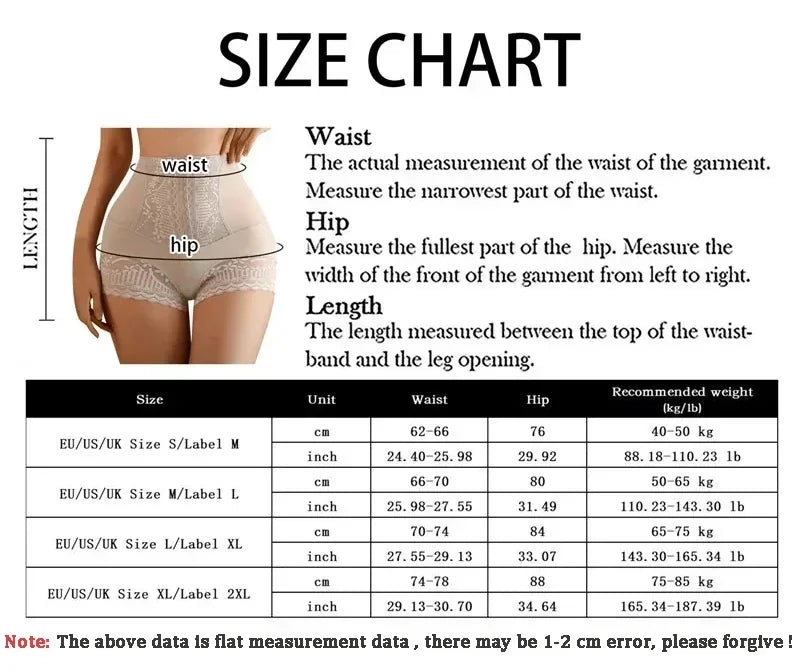 High Waist Flat Belly Shorts Butt Lifter