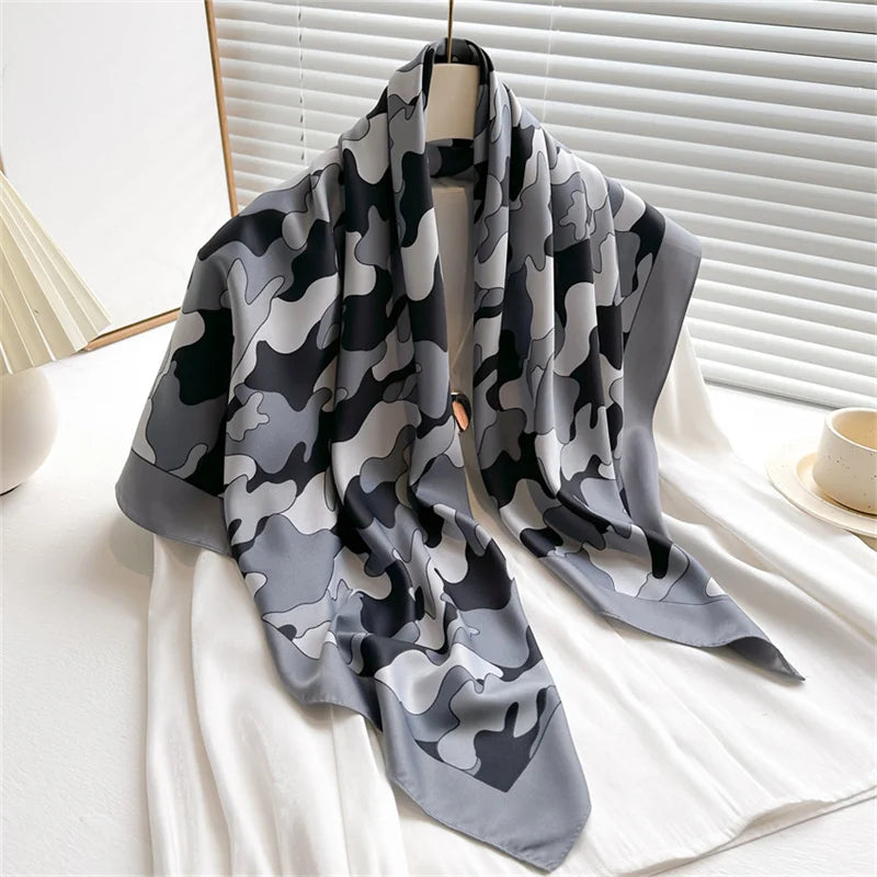 90*90Cm Square Scarf Twill Silk Bandana Pashmina