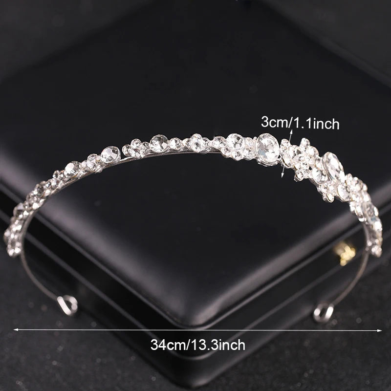 1pc rhinestone hair bands crown