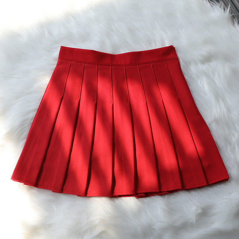 High Waist A-Line Short Skirt