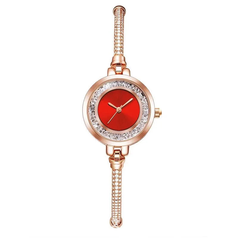 Women's Wristwatch Gold Bracelet Small Dial Elegant Watch