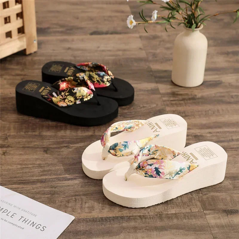 Platform Slippers Casual Outside Wedges Sandals