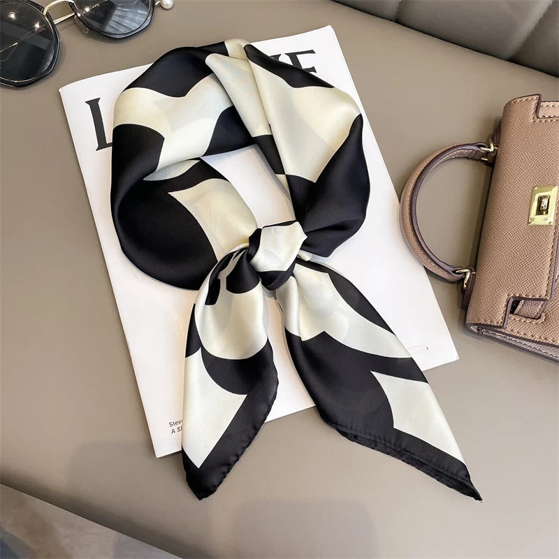 Silk Square Plaid Scarf