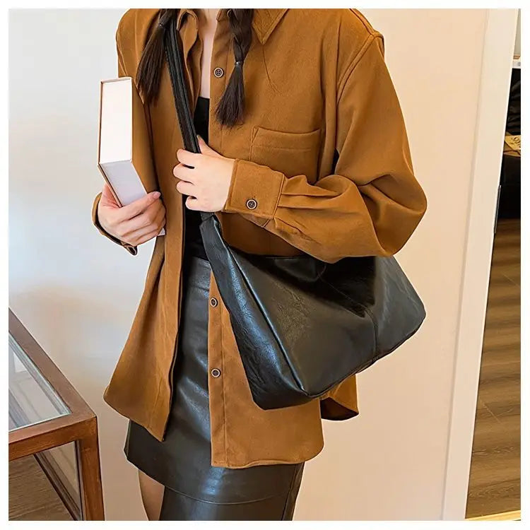 Leather Commuter Fashion Vintage Casual Tote Bag