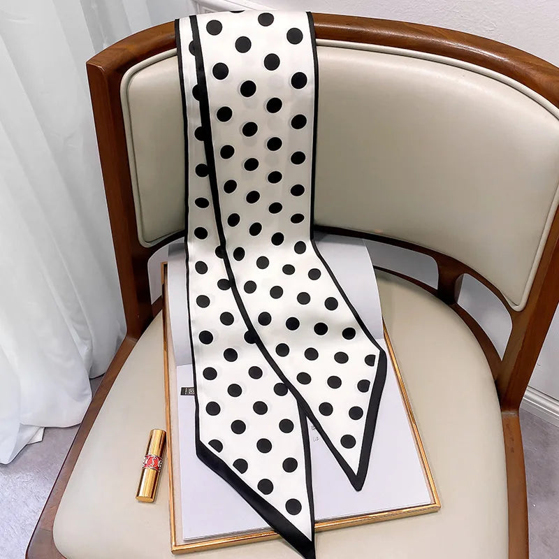 Long Silk Scarf Bag Tie