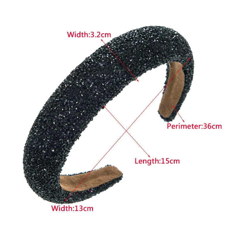 Glamorous Beaded Hairband Bling Crystal Pearl Baroque Headband