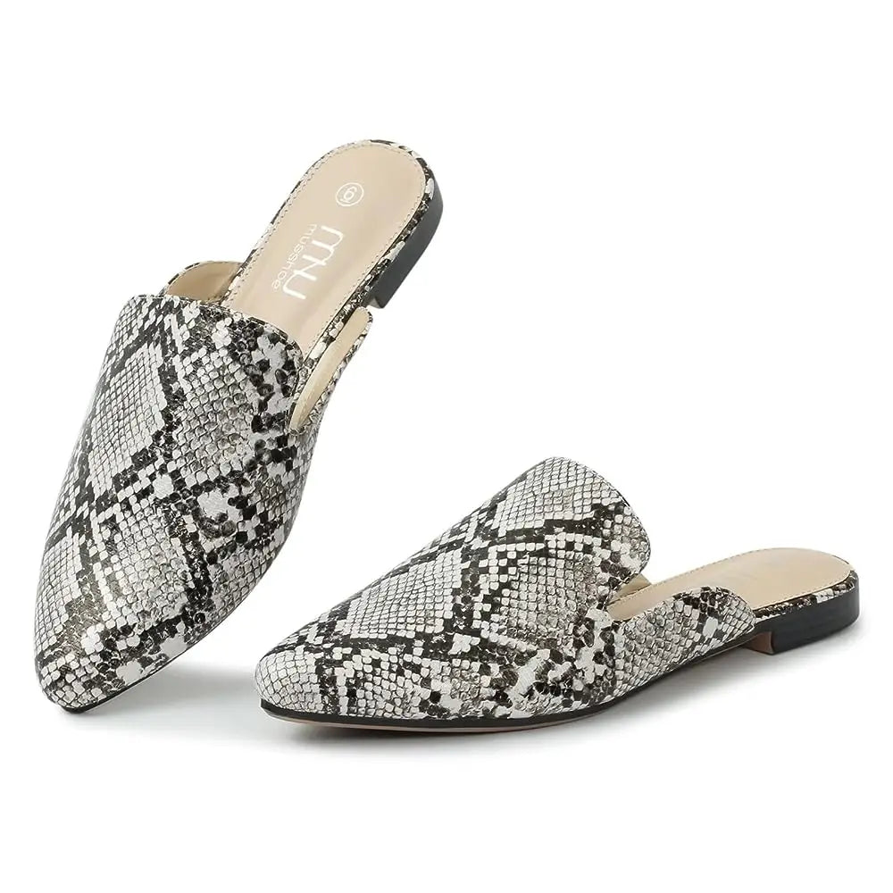 Suede Leather Slip-On Mules shoes