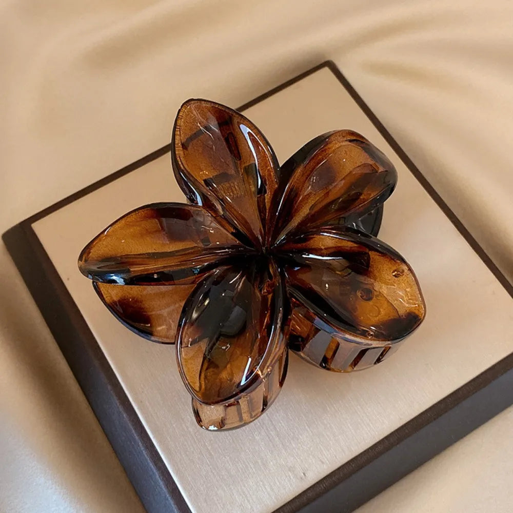 Brown Beige Lightweight Plastic Hair Clips