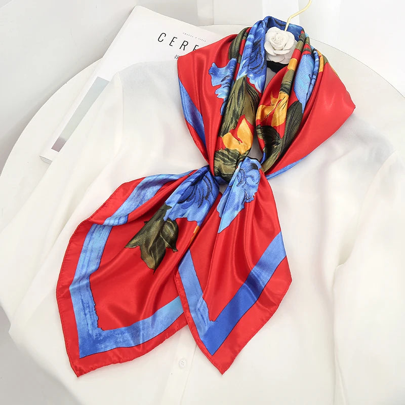 Silk Satin Square Scarf