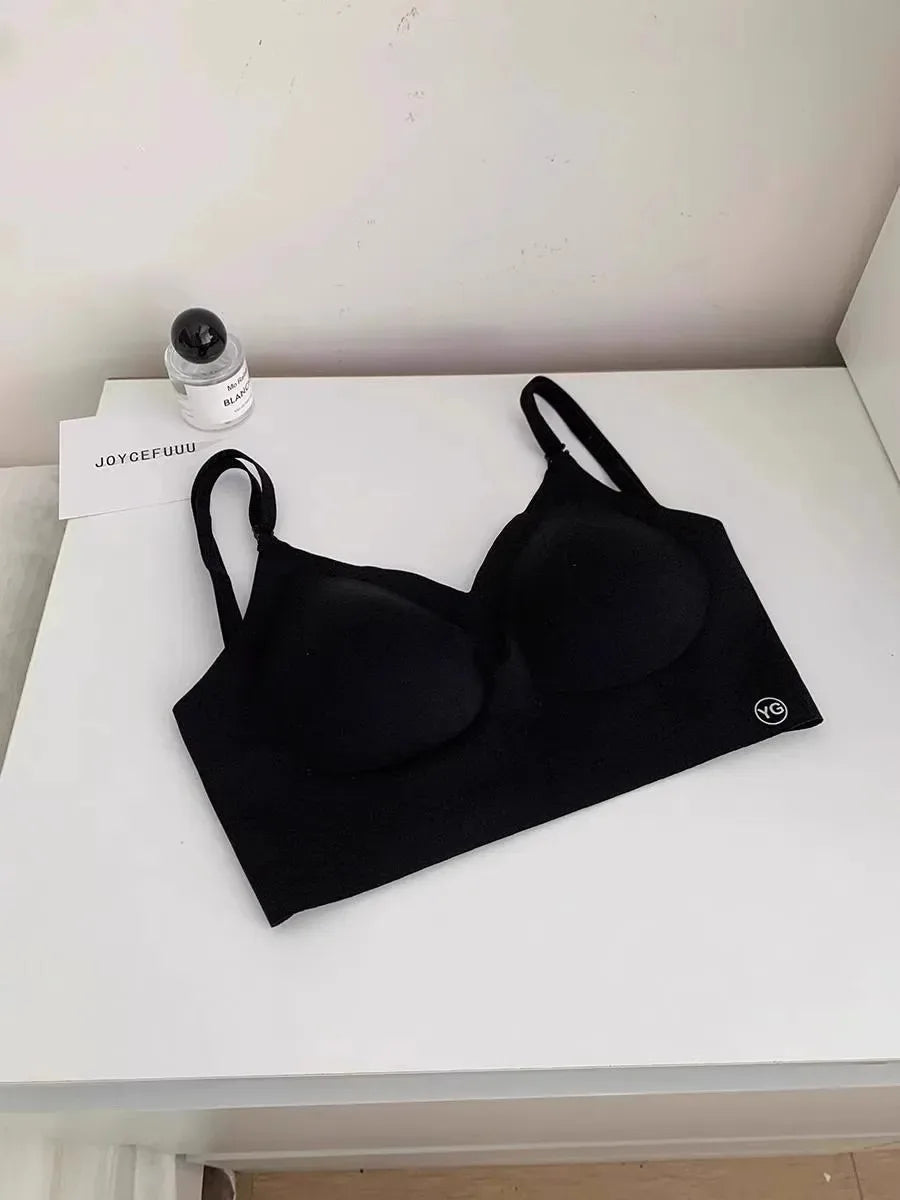 Contrast Lace Wireless Bra