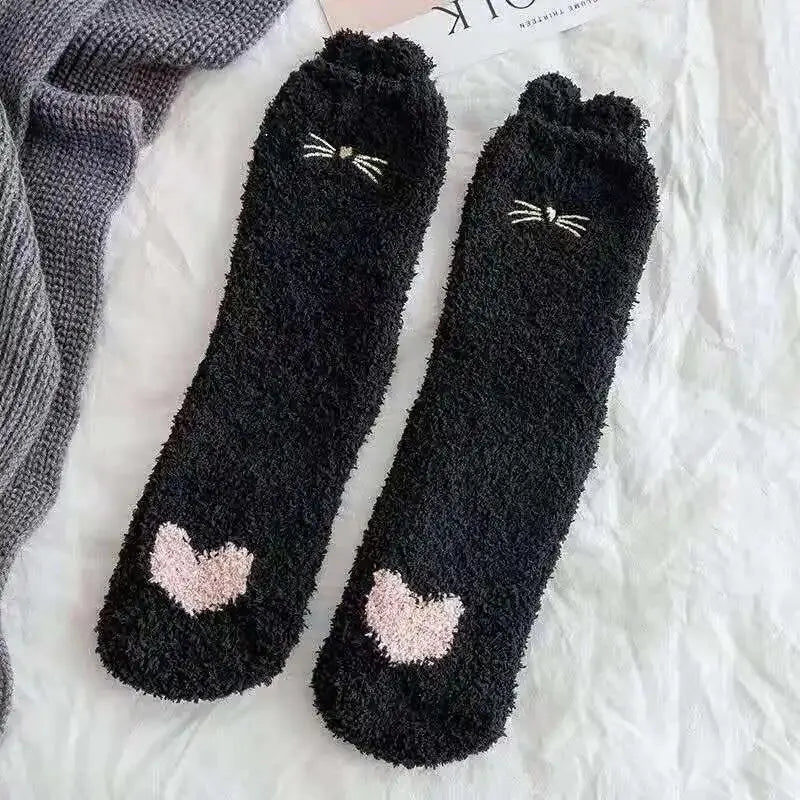 Warm & Fuzzy Cartoon Animal Socks
