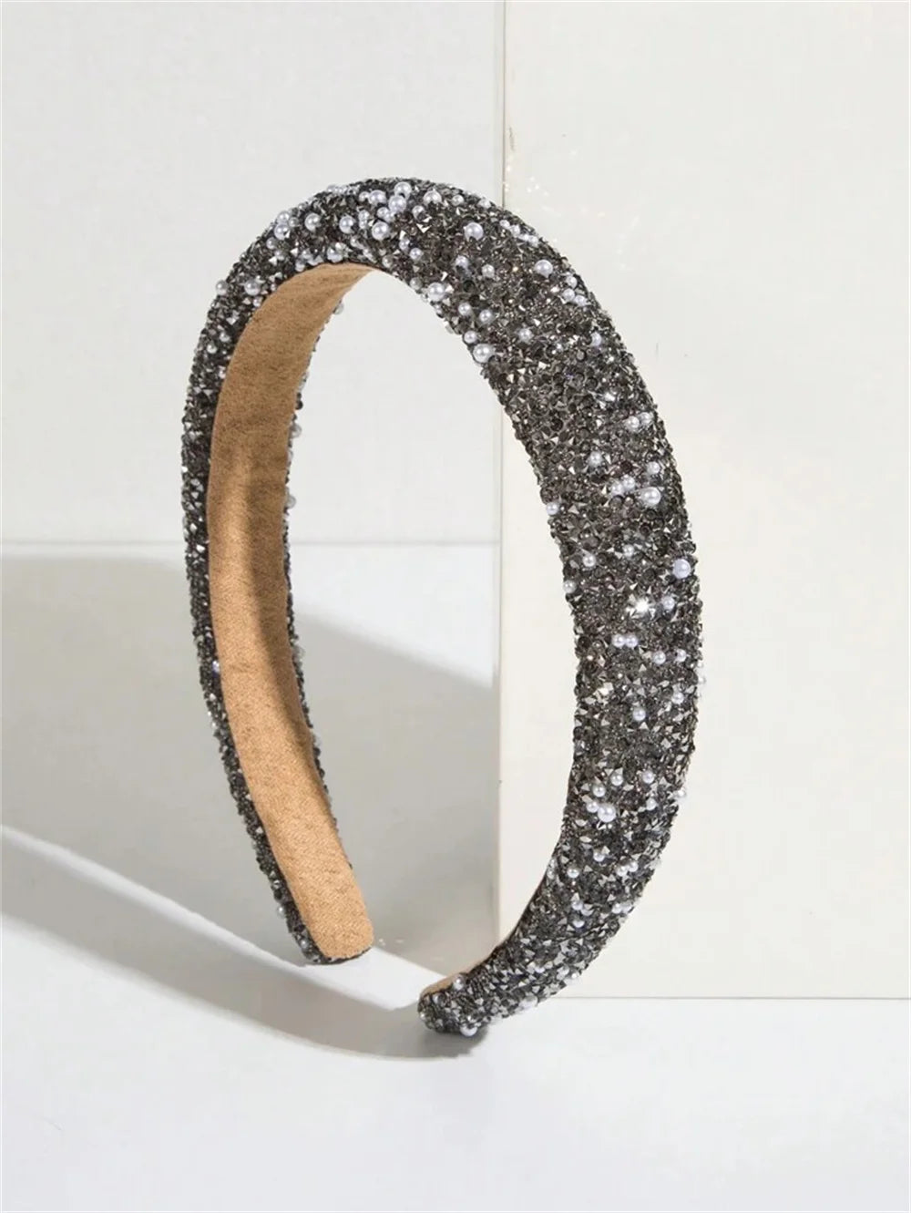 Glamorous Beaded Hairband Bling Crystal Pearl Baroque Headband