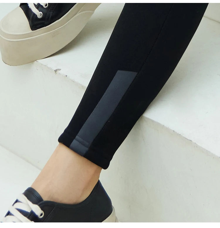 Minimalist Winter Leggings Solid Warm Ankle