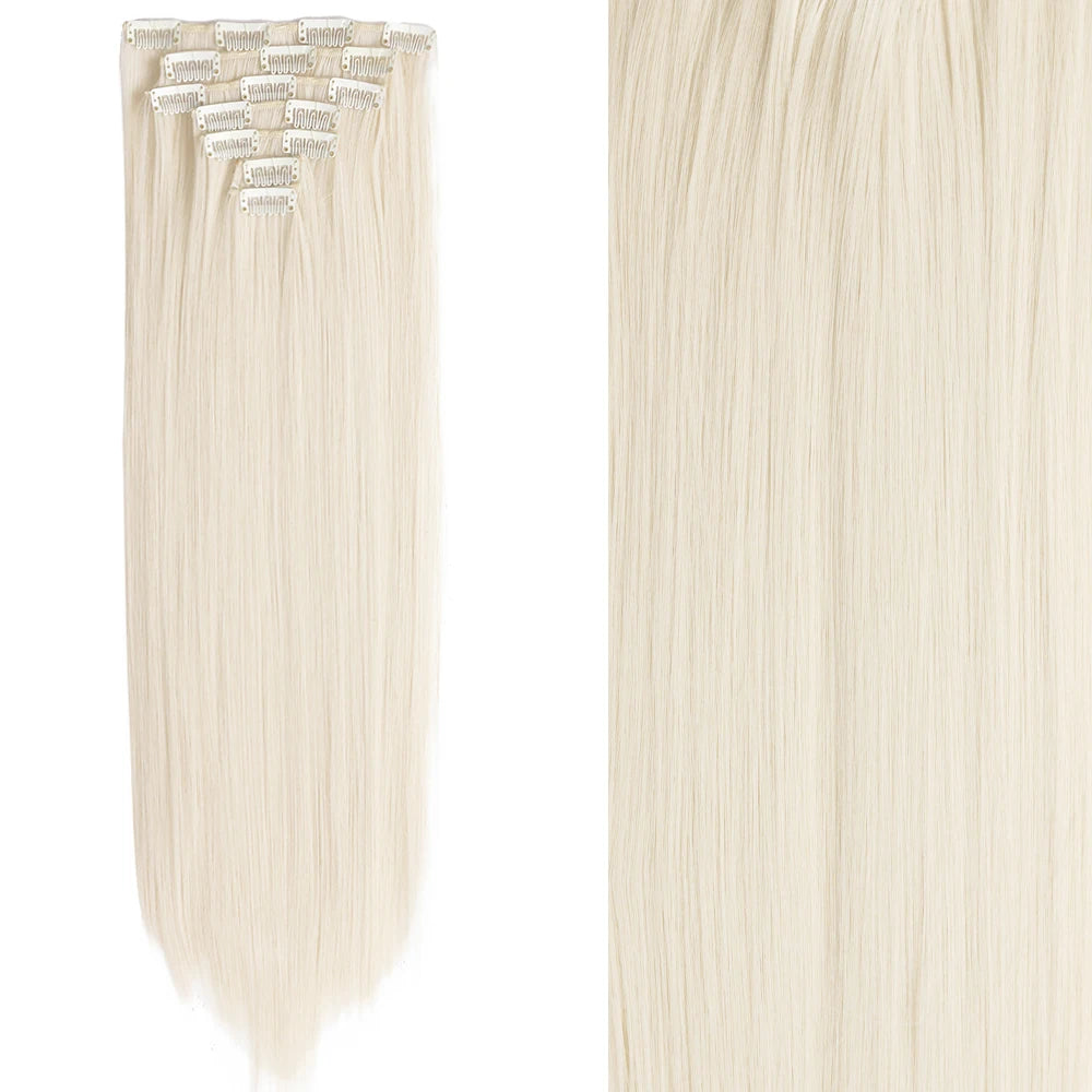 7Pcs/Set 16 Clips Hair Extension